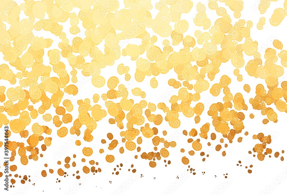 Light Yellow, Orange vector template with lava shapes. Light Yellow, Orange vector template with lava shapes.