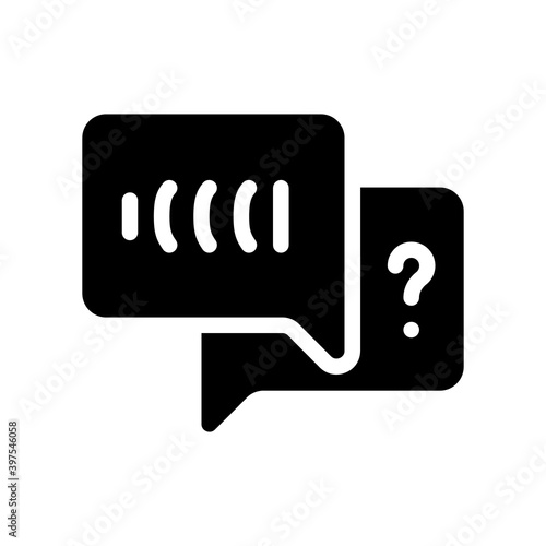 dialogue with psychologist glyph icon vector illustration