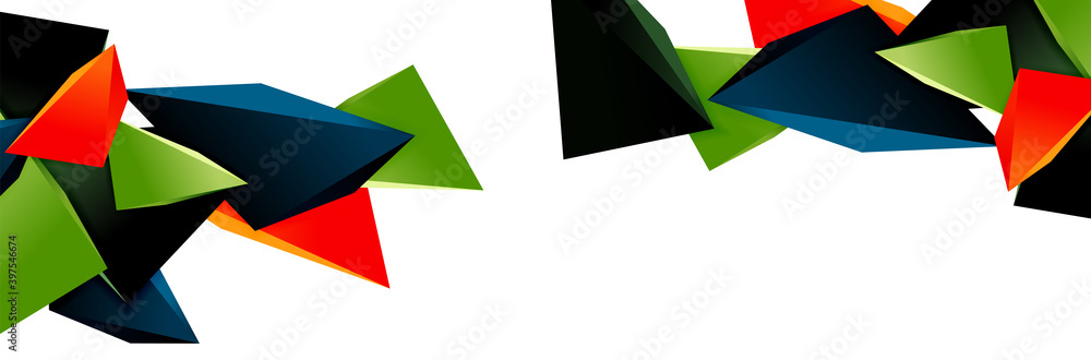 Triangle mosaic abstract background, 3d triangular low poly shapes. Geometric vector illustration for covers, banners, flyers and posters and other Triangle mosaic abstract background, 3d triangular low poly shapes. Geometric vector illustration for covers, banners, flyers and posters and other