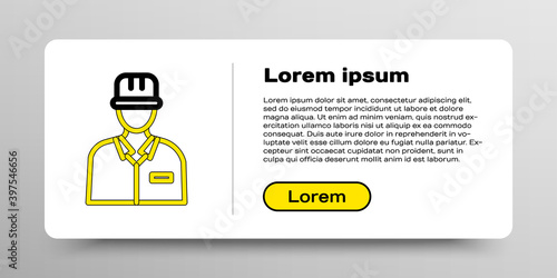 Line Oilman icon isolated on white background. Colorful outline concept. Vector.