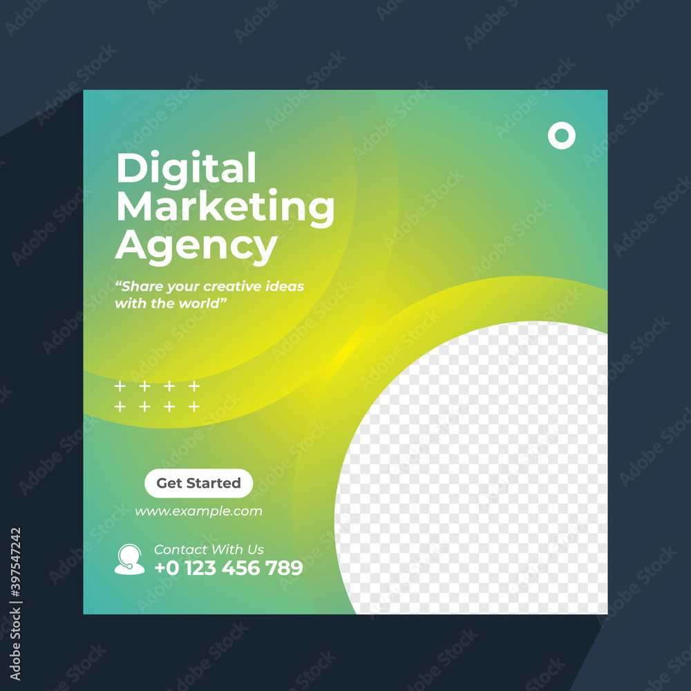 Digital business marketing social media post & web banner