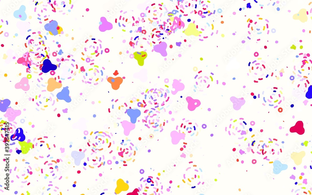 Fototapeta premium Light Multicolor vector pattern with random forms.