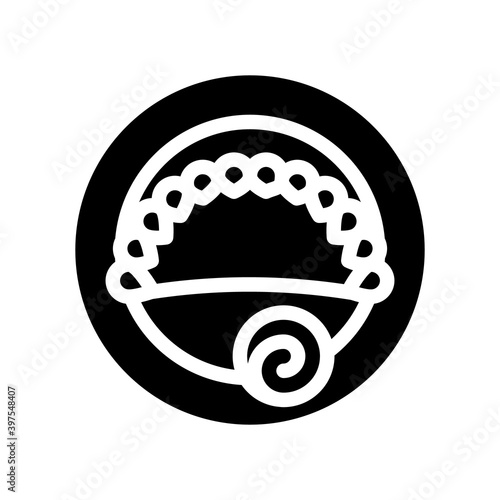 empanadas, mexican fried patty glyph icon vector illustration