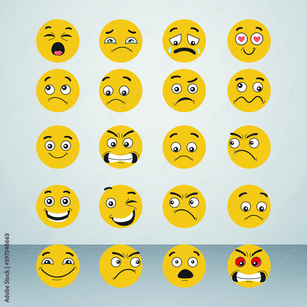 Creative emoji vector design template Creative emoji vector design template