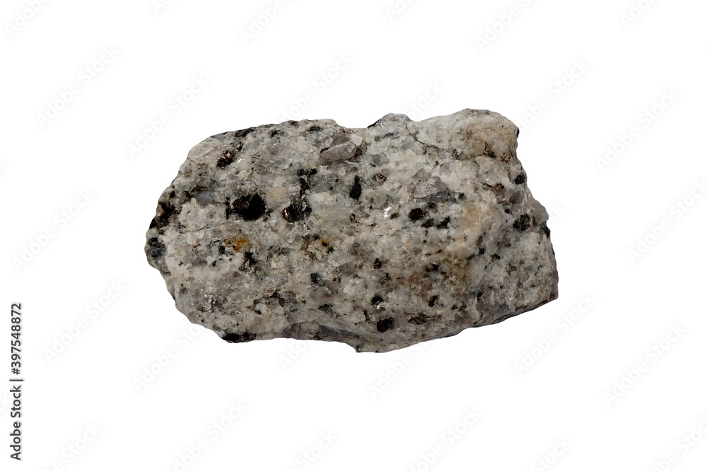 Fototapeta premium pegmatite granite rock isolated on white background.