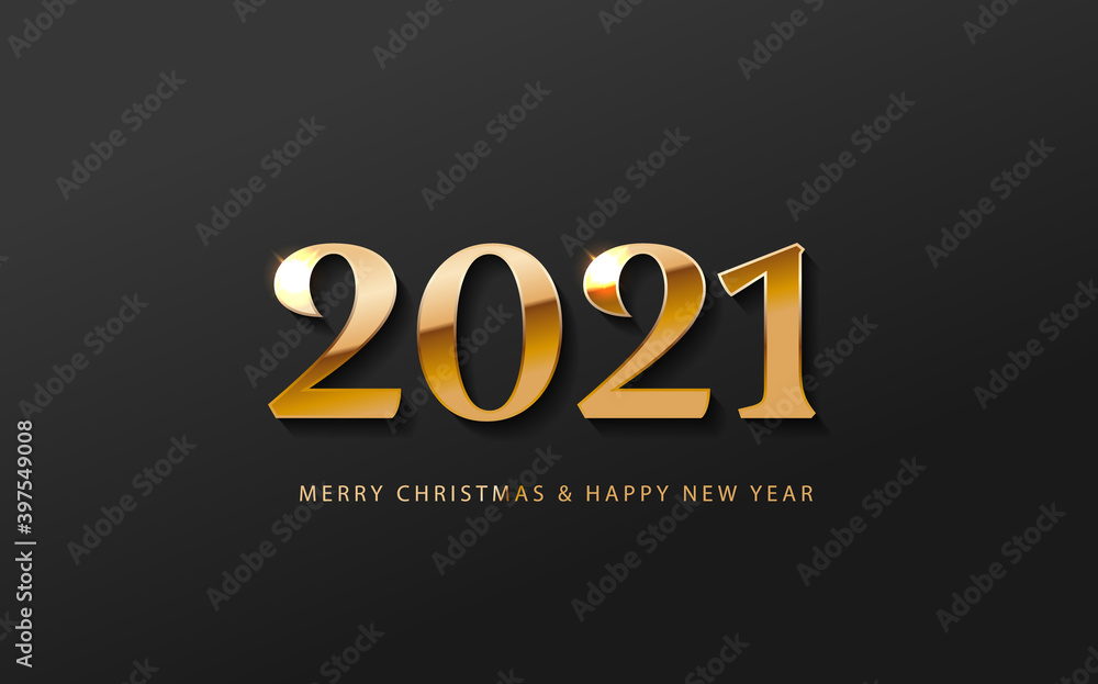 2021 Happy New Year Banner logo. Greeting design with golden number of year on a abstract black background. Design for greeting card, invitation, calendar, etc. 2021 Happy New Year Banner logo. Greeting design with golden number of year on a abstract black background. Design for greeting card, invitation, calendar, etc.