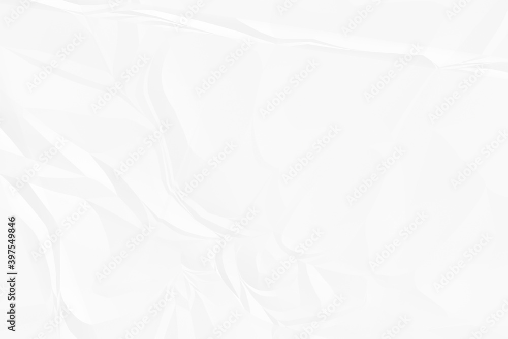 Fototapeta premium crumpled white paper background close up