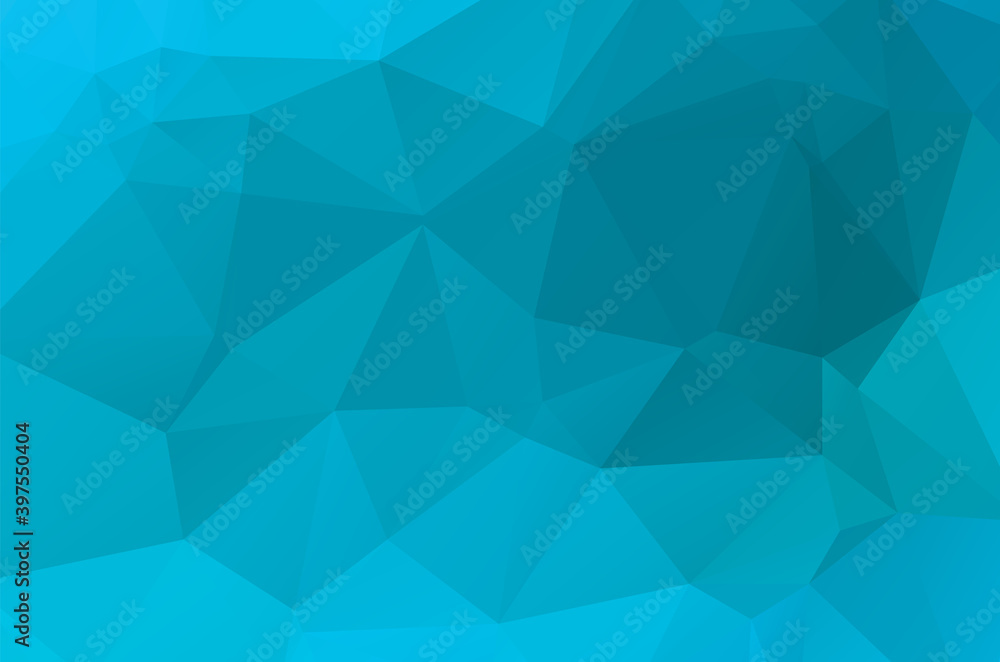 Blue vivid geometric polygonal abstract design background template