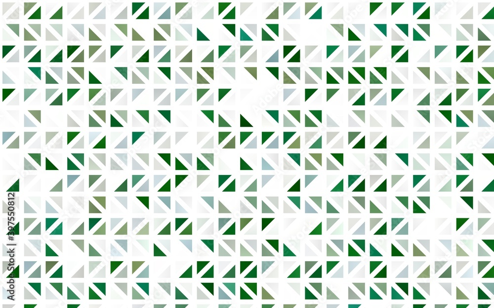 Light Green vector seamless texture in triangular style.