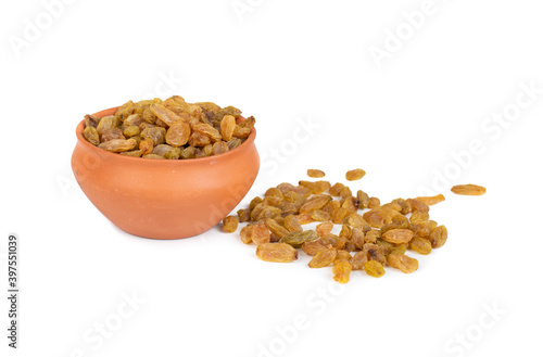 Healthy Sweet Golden Raisins or Dried Grapes photo