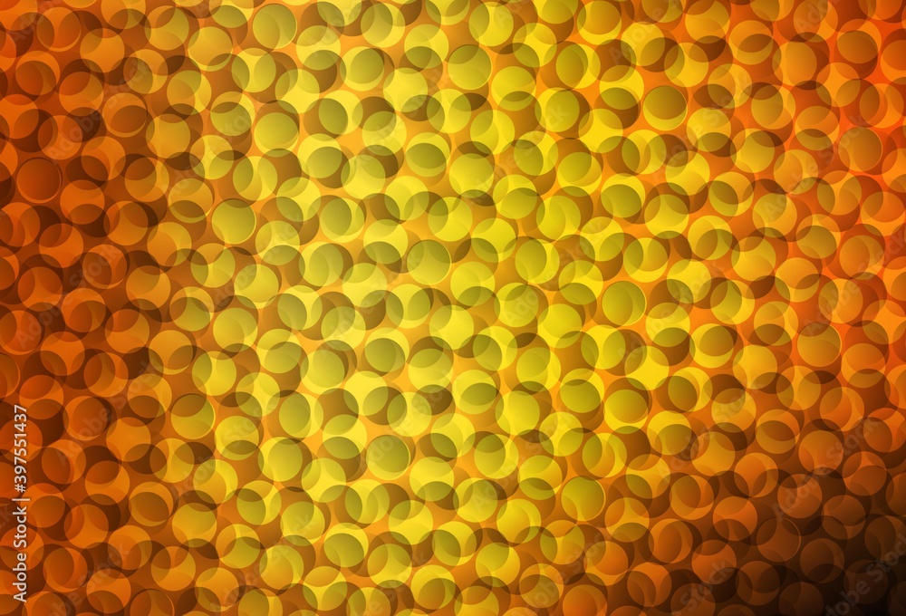 Dark Orange vector background with bubbles. Dark Orange vector background with bubbles.