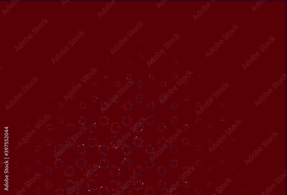 Obraz premium Light blue, red vector pattern with spheres.