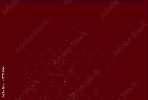 Light blue, red vector pattern with spheres.