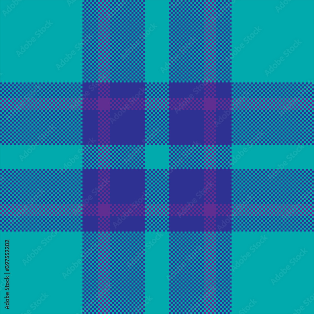 Pixel background vector design. Modern seamless pattern plaid. Square texture fabric. Tartan scottish textile. Beauty color madras ornament. Pixel background vector design. Modern seamless pattern plaid. Square texture fabric. Tartan scottish textile. Beauty color madras ornament.