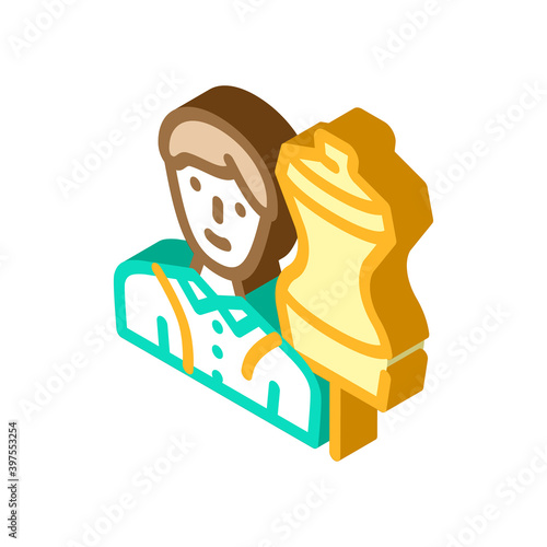 fashion designer worker glyph icon vector illustration