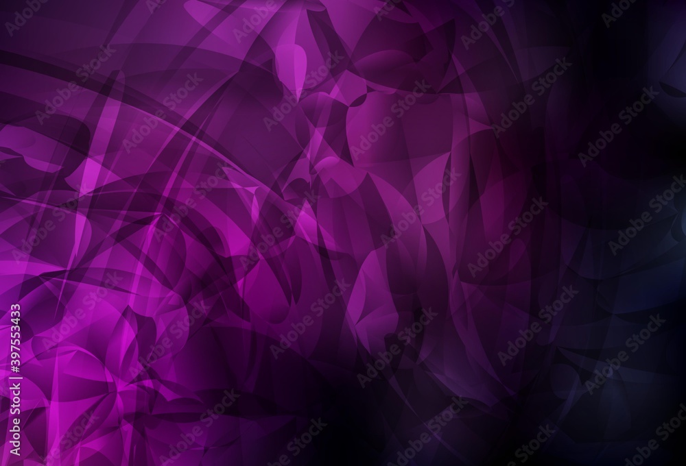 Dark Pink vector template with chaotic shapes. Dark Pink vector template with chaotic shapes.