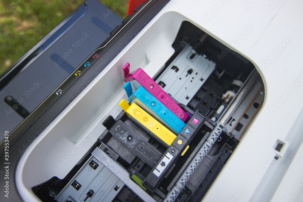 An ink cartridge or inkjet cartridge is a component of an inkjet printer that contains the ink four color An ink cartridge or inkjet cartridge is a component of an inkjet printer that contains the ink four color