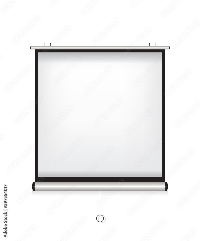 Projector screen white illustration Projector screen white illustration