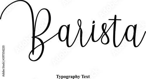Barista Handwriting Cursive Font Calligraphy Phrase