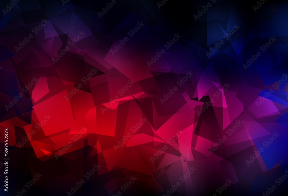 Dark Pink, Red vector polygonal background. Dark Pink, Red vector polygonal background.