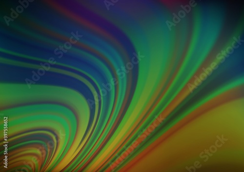 Dark Multicolor  Rainbow vector abstract background.