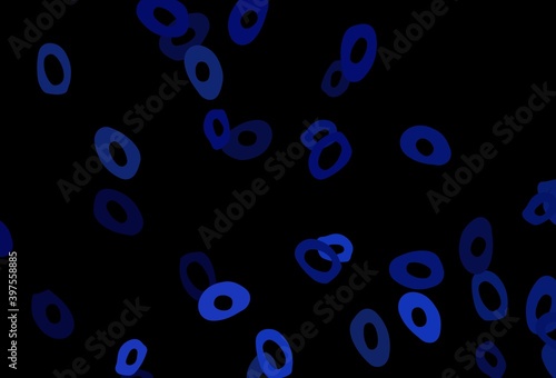 Dark BLUE vector backdrop with dots.