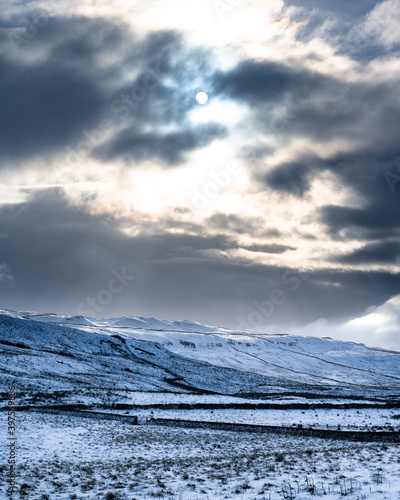 Snow on Hills, Yorkshire Dales