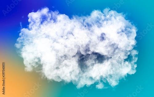 Abstract cloud fluffy gradient graphic design pattern blue colour illustration beautiful background backdrop 