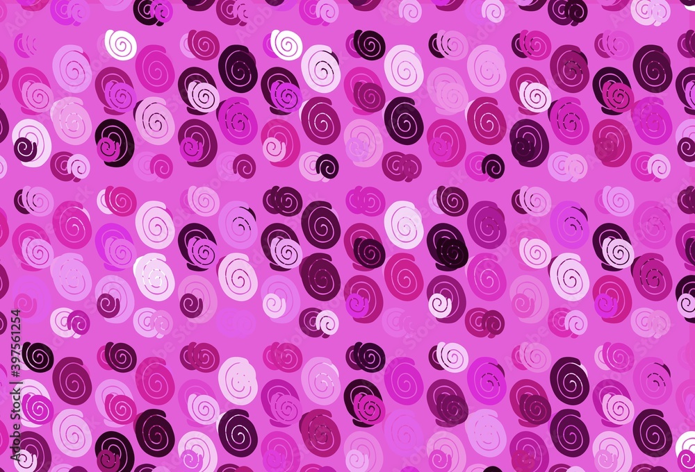 Light Pink vector pattern with lines, ovals. Light Pink vector pattern with lines, ovals.