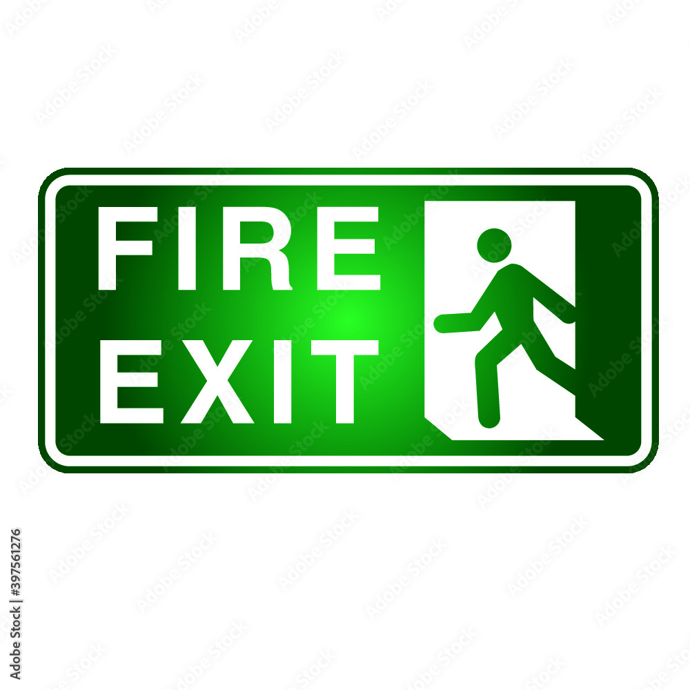 emergency sign with person emergency sign with person