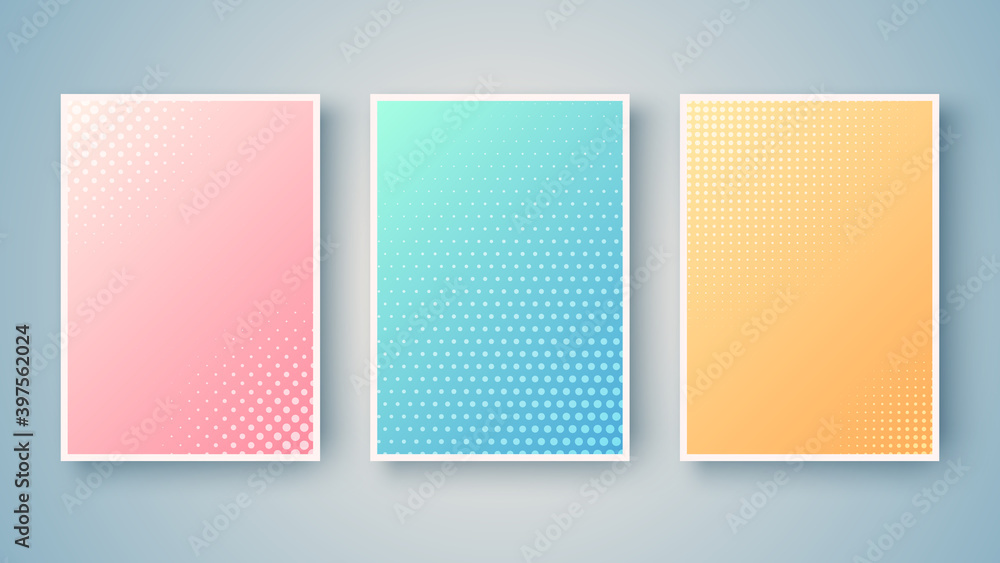 Abstract halftone template. Business template. A4 paper