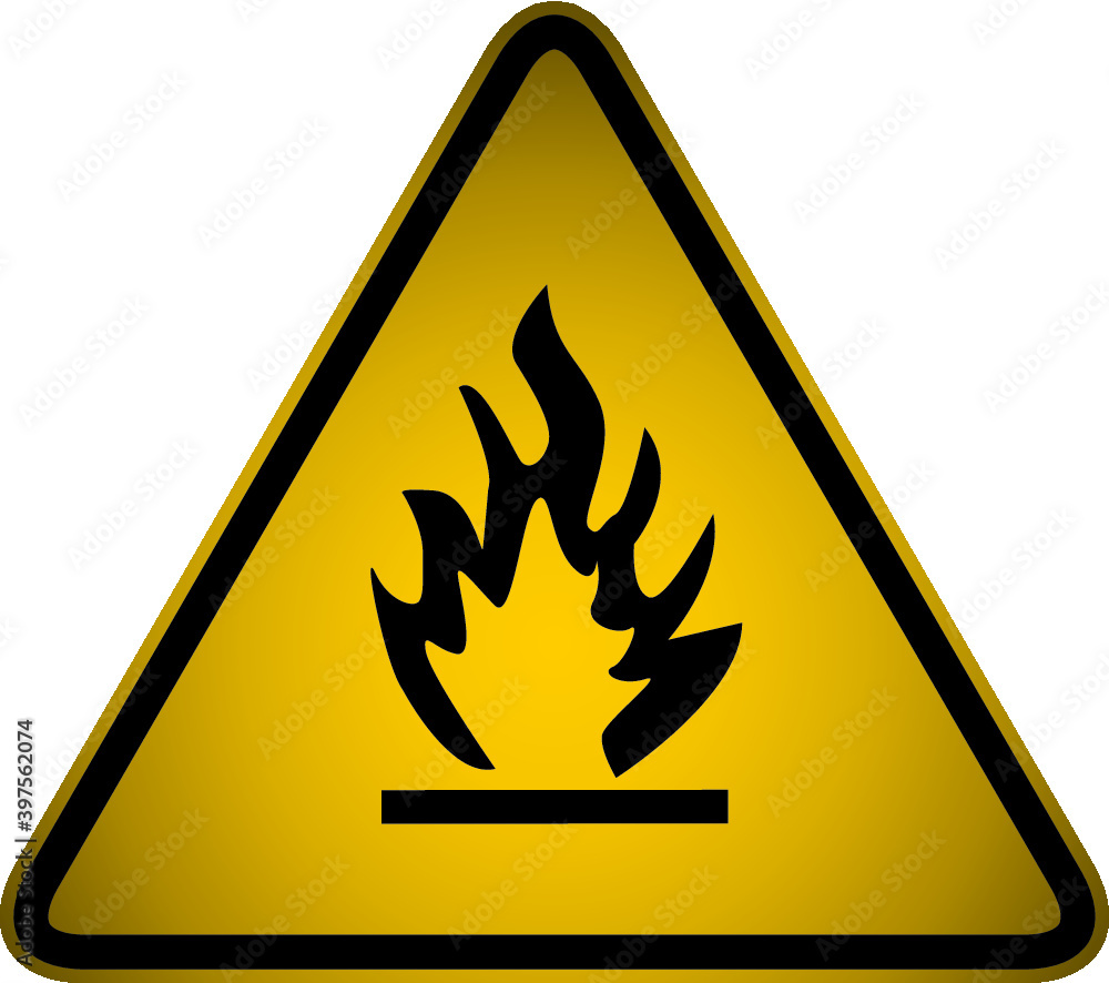 flammable warning sign flammable warning sign