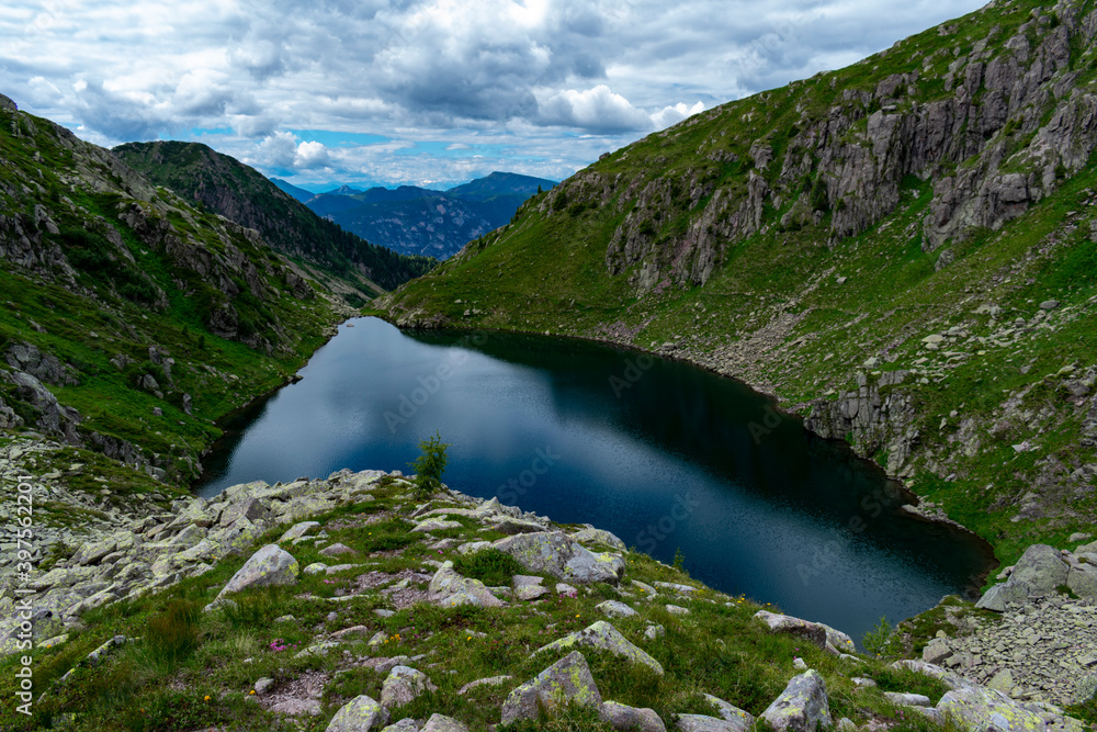 Italy, Trentino, Lagorai, Predazzo, Lago Brutto - 19 July 2020 - The suggestive Brutto lake on the Lagorai