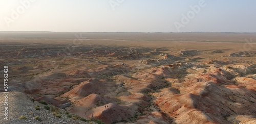 Mongolia scenery with beautiful nature, sky and animals