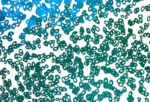 Light Blue, Green vector pattern with spheres.