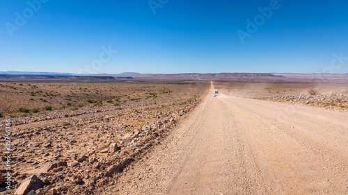 Road trip on gravel roads to Ai-Ais  Namibia.