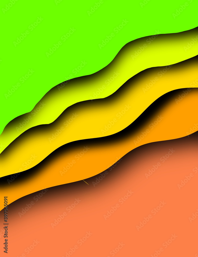 3d illustration of multicolor layers .