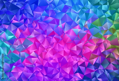 Dark Pink, Blue vector pattern with polygonal style.