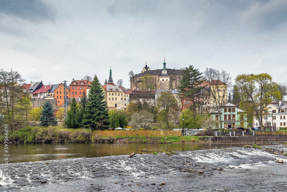 View of Loket city, Czech republic