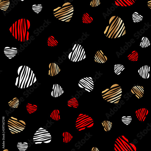 Abstract Heart Seamless Pattern Background. Vector Illustration