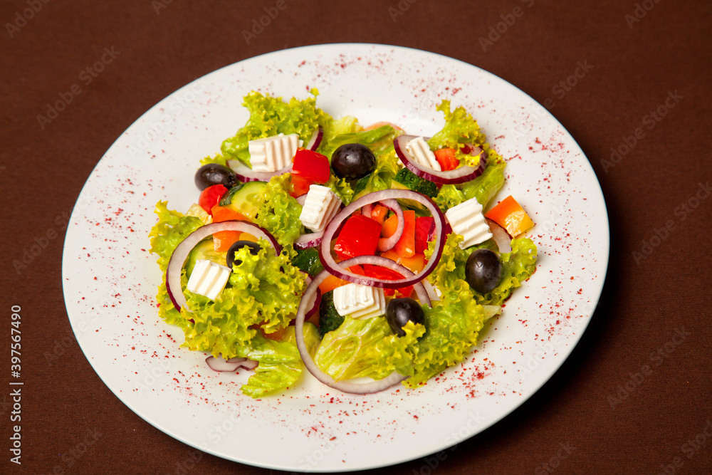 Salad with cheese in Georgian Salad with cheese in Georgian