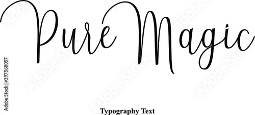 Pure Magi Typography Text On White Background