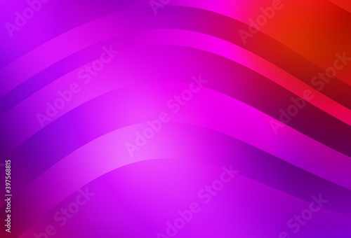 Light Pink, Red vector backdrop with bent lines.