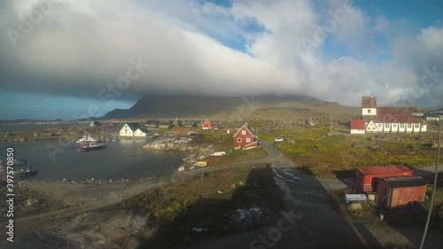 Timelapse of lights and shadows in Nanortalik in southern Greenland photo