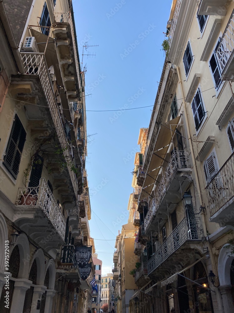 Beautiful Street In Corfu Town