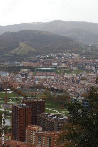 Panoramic view of Bilbao from a hill