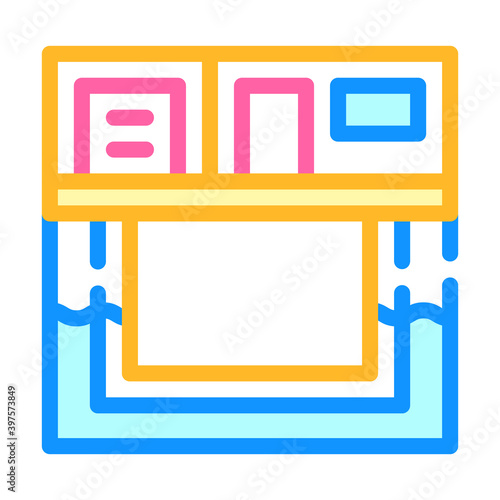 basement waterproofing system color icon vector illustration
