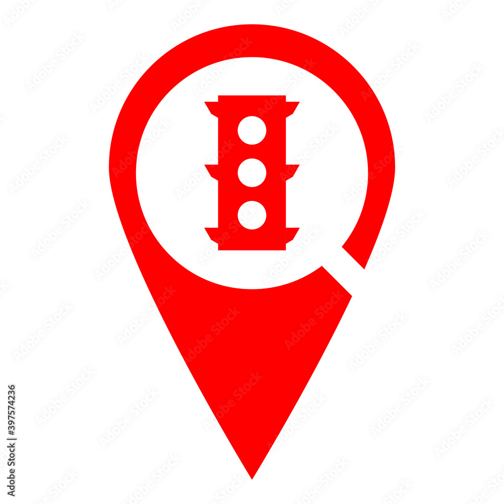 Semaphore marker location icon,vector illustration. Flat design style. Semaphore marker location icon,vector illustration. Flat design style.