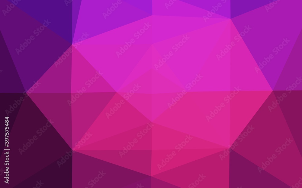 Dark Pink vector abstract polygonal texture.