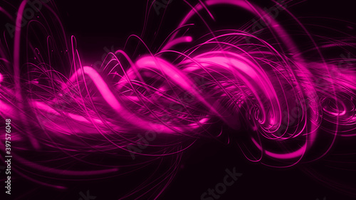 Glowing Lines Particles Flow Multi color strings  Rays Backdrop illustration background.